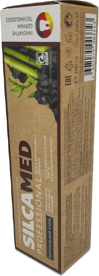 Silcamed Pasta Do Zębów Wybielająca z Węglem Bambusowym 100g 1