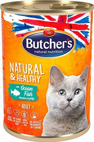 Butcher’s Natural&Healthy z rybą morską - kawałki w galaretce 400 g 1
