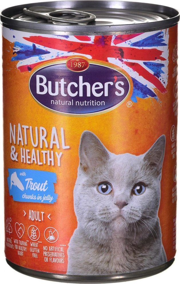 Butcher’s Natural&Healthy z pstrągiem - kawałki w galaretce 400 g 1
