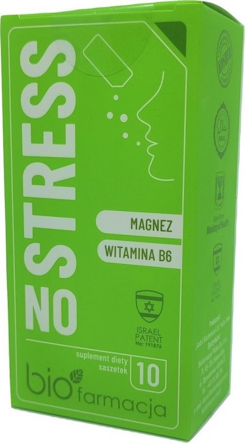 Biofarmacja No Stress 10 Saszetek Bio Farmacja Magnez Witamina B6 Chlorowodorek Pirydoksyny Cytrynian Magnezu Z Wody Morza Martwego 1