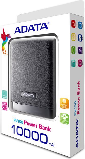Powerbank ADATA PV150, 10000mAh (APV150-10000M-5V-CBK) 1