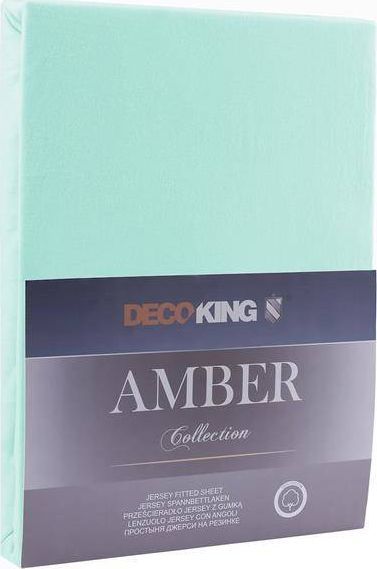 Decoking Prześcieradło jasny turkus Amber 140-160 x 200 cm DecoKing 1