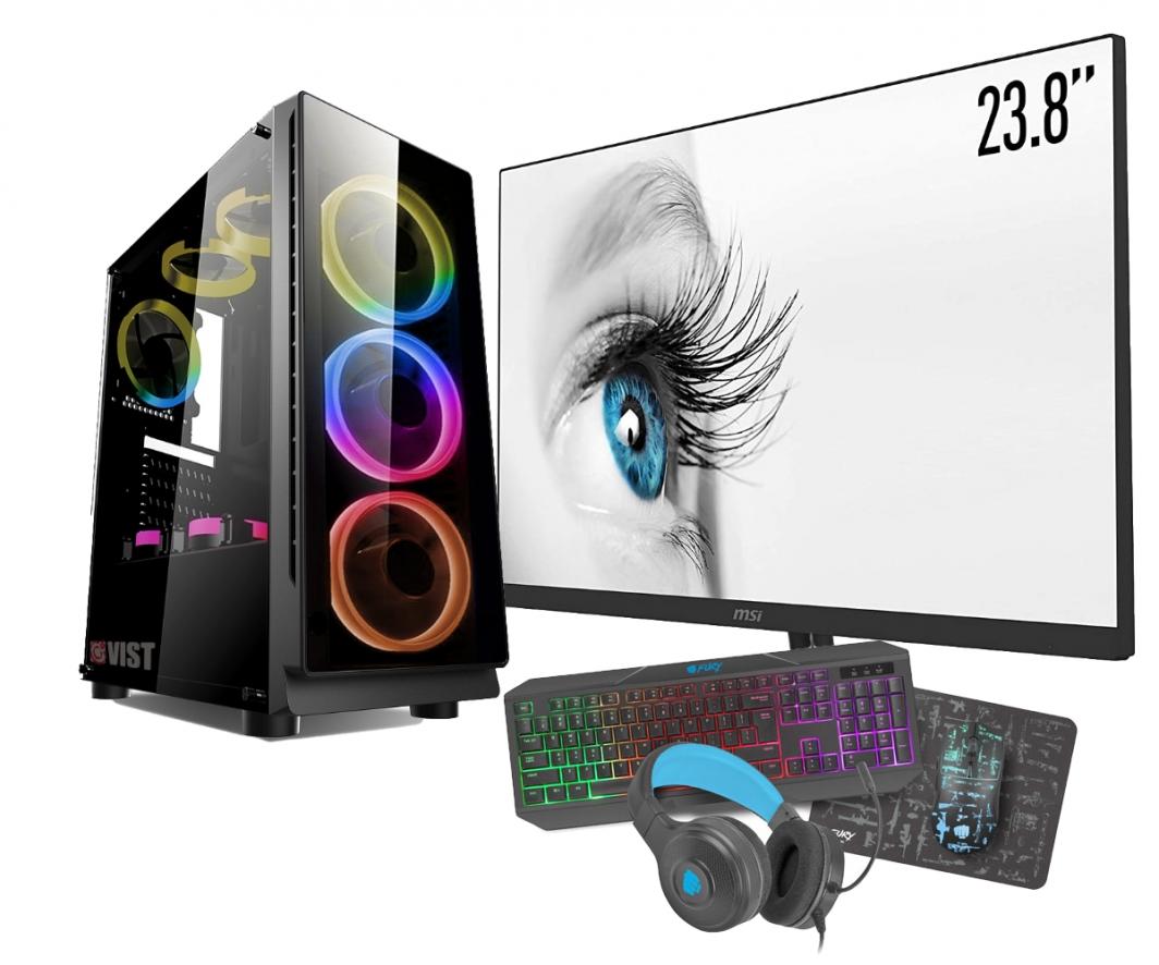 Komputer Vist RGB VR6, Ryzen 5 1600AF, 16 GB, GTX 1050 Ti, 480 GB SSD Windows 10 Pro 1