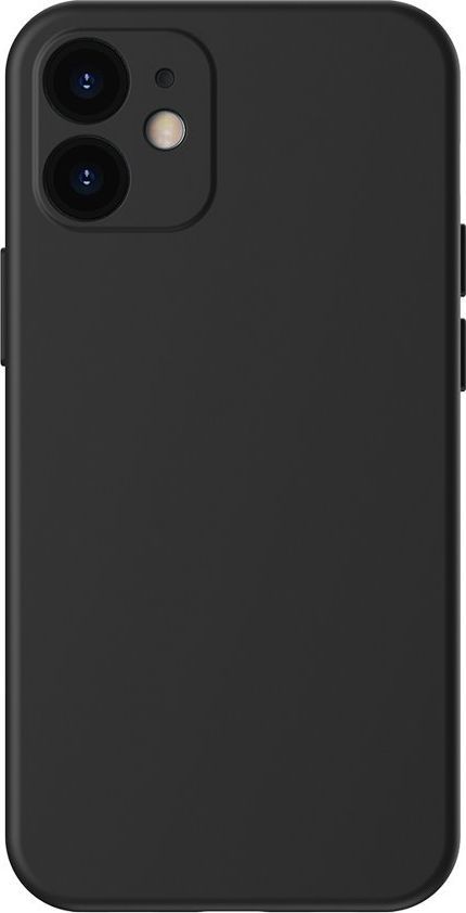Baseus Baseus Liquid Silica Gel Case Elastyczne żelowe etui iPhone 12 mini Czarny (WIAPIPH54N-YT01) uniwersalny 1