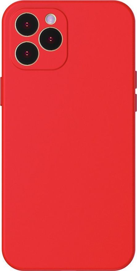 Baseus Baseus Liquid Silica Gel Case Elastyczne żelowe etui iPhone 12 Pro Max Czerwony (WIAPIPH67N-YT09) uniwersalny 1