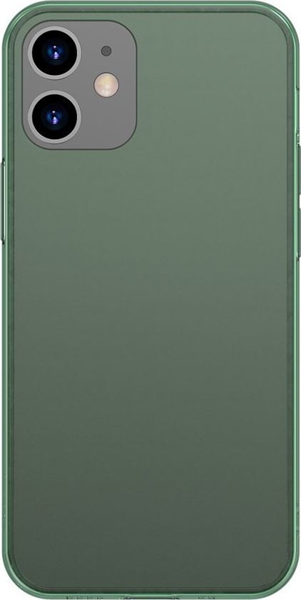 Baseus Baseus Frosted Glass Case Sztywne etui z elastyczną ramką iPhone 12 mini Ciemnozielony (WIAPIPH54N-WS06) uniwersalny 1