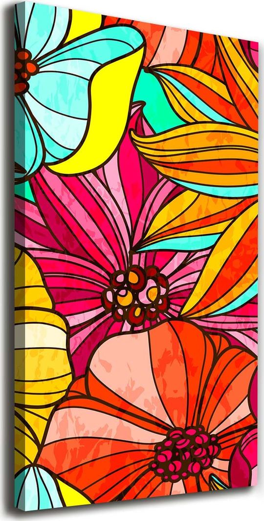  Tulup Obraz Na Płótnie 50x100 Obraz Canvas Kolorowe kwiaty 1