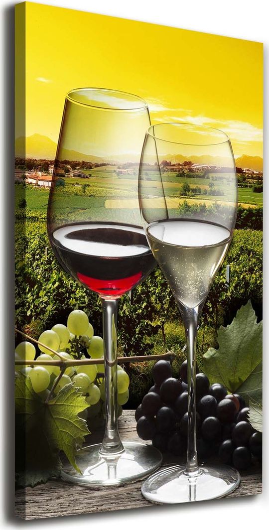  Tulup Obraz Na Płótnie 50x100 Obraz Canvas Wino i winogrona 1