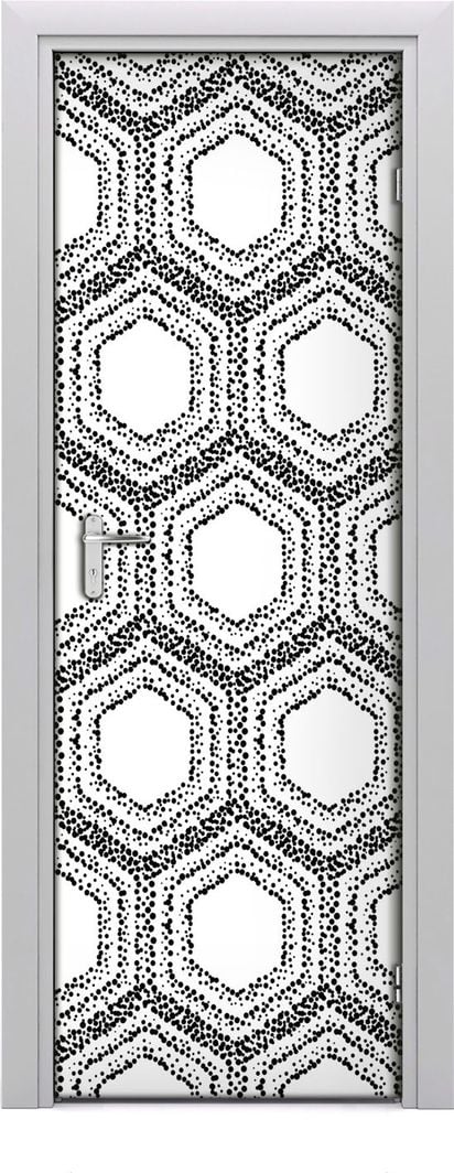  Tulup Fototapeta samoprzylepna na drzwi 75 x 205 cm geometryczny wzór 1