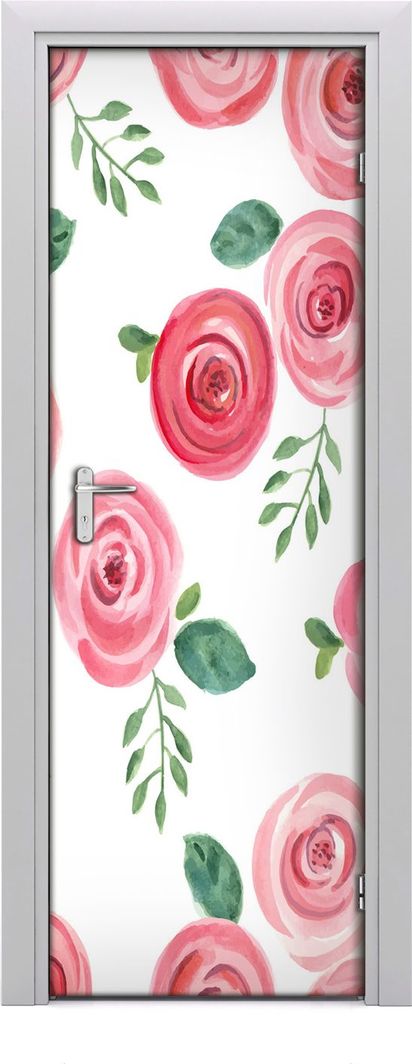  Tulup Fototapeta samoprzylepna na drzwi 75 x 205 cm różowa róża 1