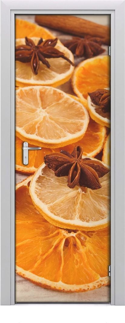  Tulup Fototapeta samoprzylepna na drzwi 75 x 205 cm Pomarańcze 1