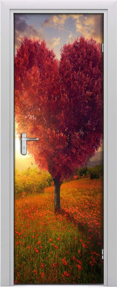  Tulup Fototapeta samoprzylepna na drzwi 75 x 205 cm Drzewo serce 1