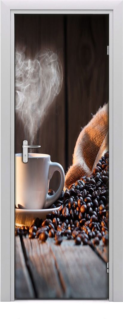  Tulup Fototapeta samoprzylepna na drzwi 75 x 205 cm dzbanek do kawy 1
