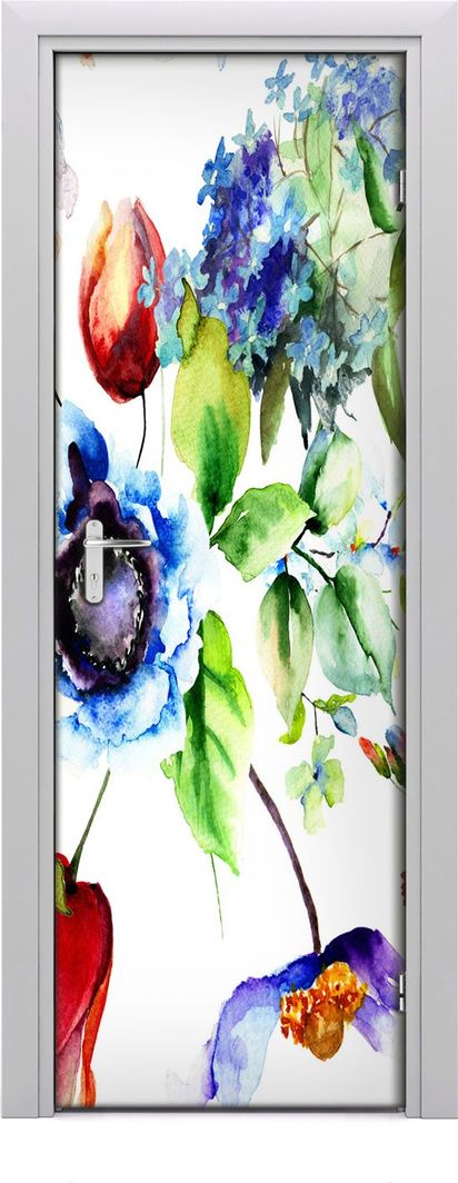  Tulup Fototapeta samoprzylepna na drzwi 75 x 205 cm dzikie kwiaty 1