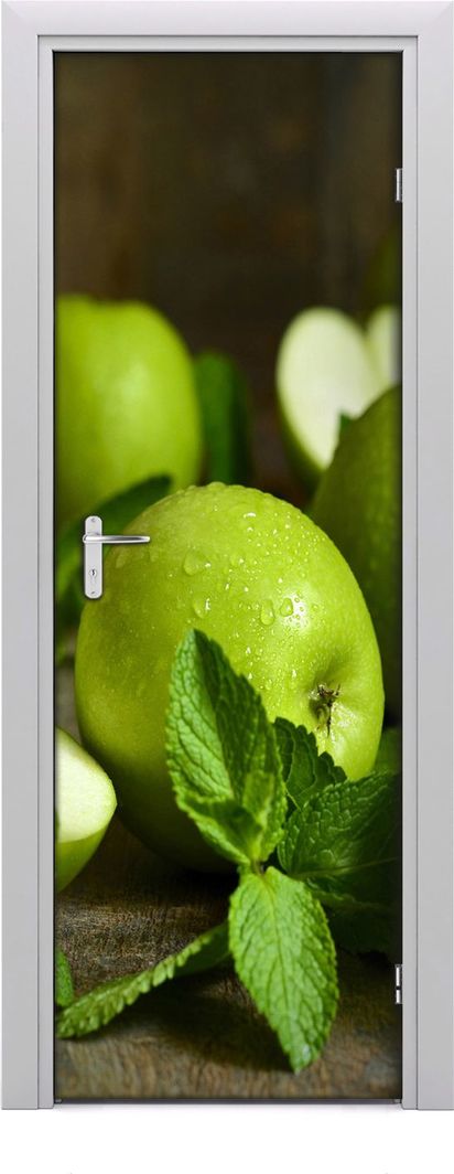  Tulup Fototapeta samoprzylepna na drzwi 75 x 205 cm zielone jabłka 1