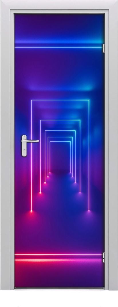  Tulup Fototapeta samoprzylepna na drzwi 75 x 205 cm Neon 1