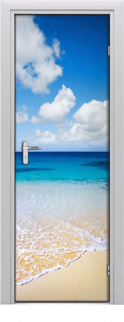  Tulup Fototapeta samoprzylepna na drzwi 75 x 205 cm tropikalna plaża 1