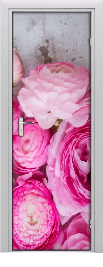  Tulup Fototapeta samoprzylepna na drzwi 75 x 205 cm jaskra różowy 1