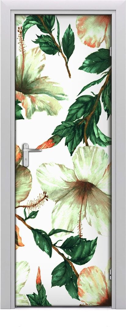  Tulup Fototapeta samoprzylepna na drzwi 75 x 205 cm hibiskus 1