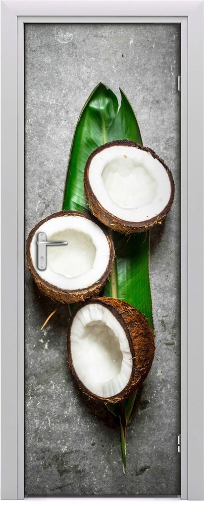  Tulup Fototapeta samoprzylepna na drzwi 75 x 205 cm liść orzecha kokosowego 1
