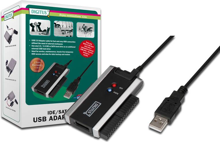 Adapter USB Digitus USB-IDE/SATA Czarny (DA-70200-1) 1