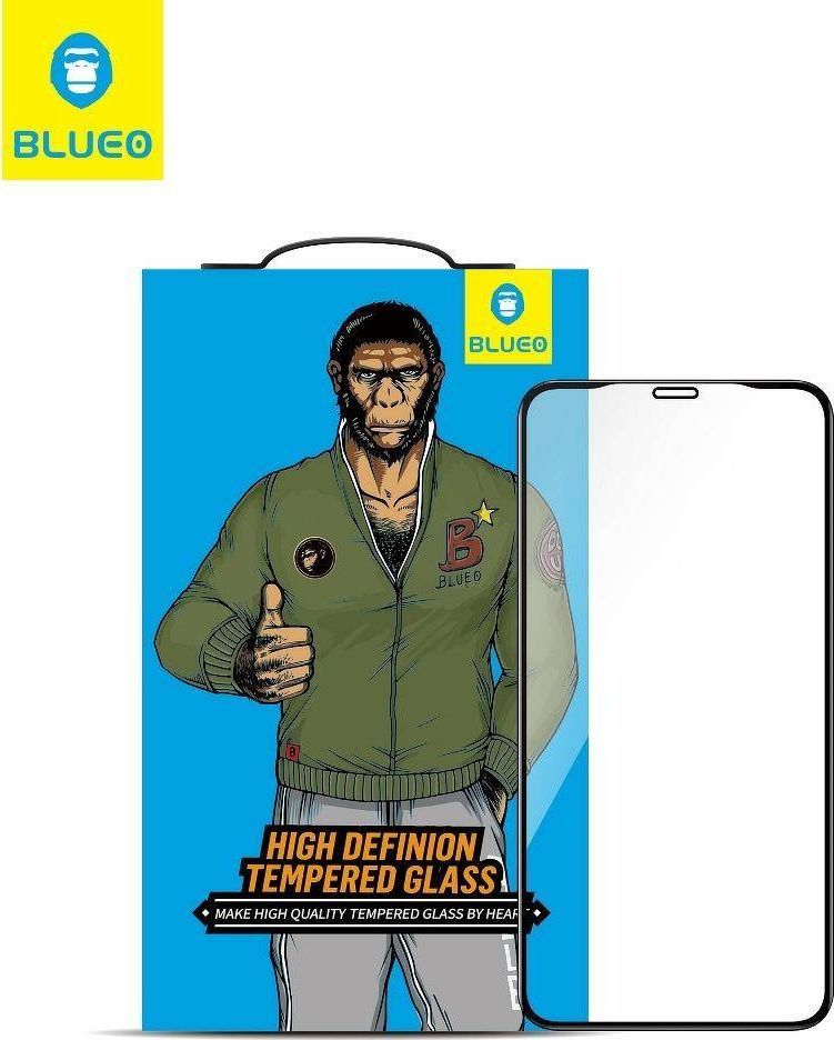Partner Tele.com Szkło Hartowane 5D Mr. Monkey Glass - APP IPHO 12 / 12 Pro (6,1) czarny (Strong HD) 1