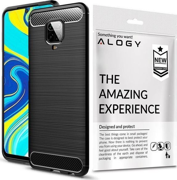 Alogy Etui Alogy Rugged Armor do Xiaomi Redmi Note 9S/ Pro/ Max czarne + Szkło Alogy Full uniwersalny 1