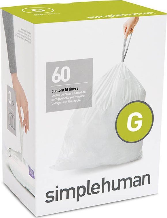 Simplehuman Worki na śmieci 3 x 20 szt. - rozm. G 30L / simplehuman uniwersalny 1