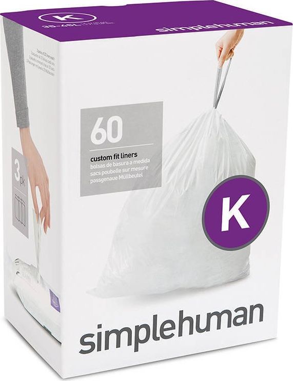 Simplehuman Worki na śmieci 3 x 20 szt. - rozm. K 35-45L / simplehuman uniwersalny 1