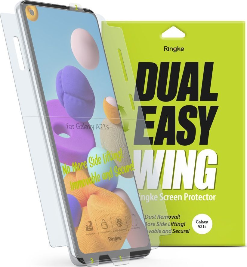 Ringke Folia hydrożelowa Ringke Dual Easy Wing Full Cover Samsung Galaxy A21s [2 PACK] 1