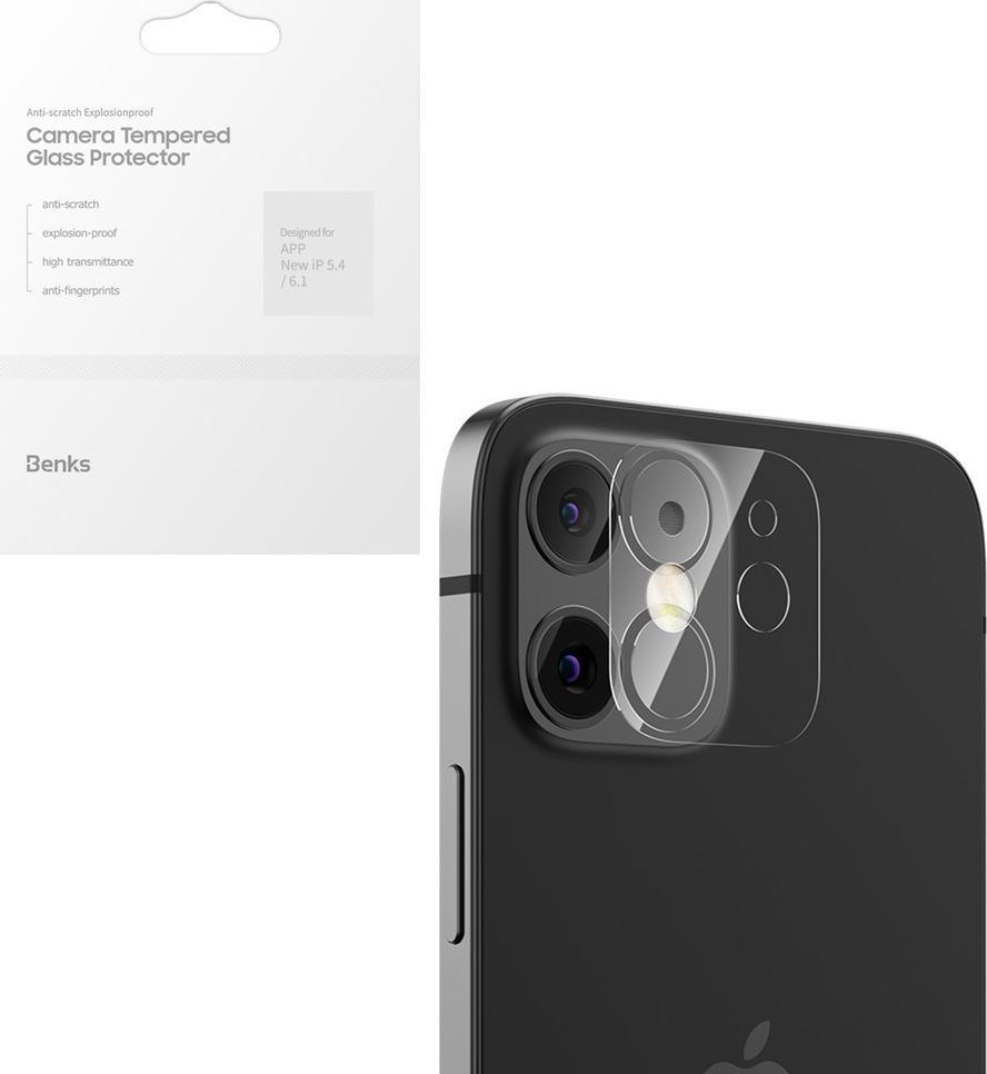 Benks Szkło na aparat Benks KR Camera 0.15mm Apple iPhone 12 mini/12 [2 PACK] 1