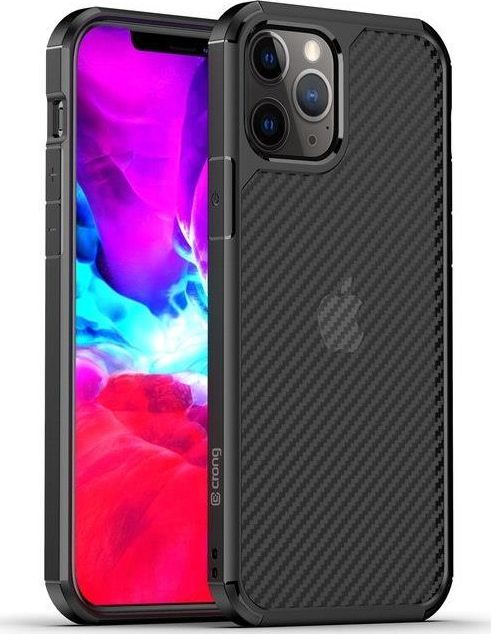 Crong Crong Hybrid Carbon - etui iPhone 12 / iPhone 12 Pro czarny 1