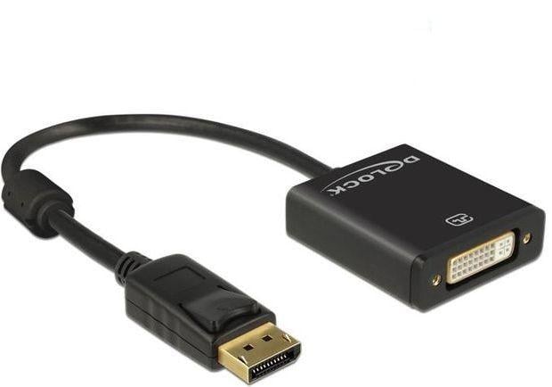 Adapter AV Delock DisplayPort - DVI-I czarny (62599) 1