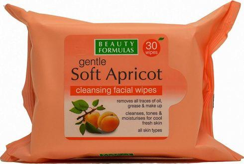 Beauty Formulas Soft Apricot Cleansing Facial Wipes oczyszczające chusteczki morelowe 30szt. 1