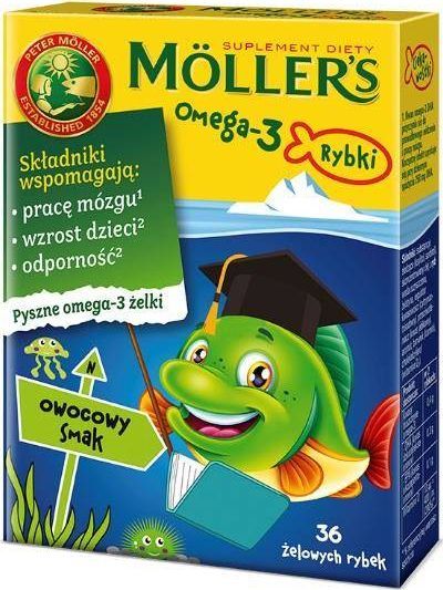 Mollers MÖLLER'S_Omega-3 Rybki suplement diety Owocowe 36szt. 1