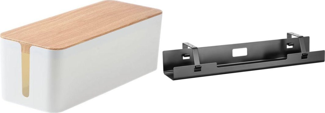 Organizer Mozos Organizer Mozos Maskownica Biały 1 sztuka (KBO-LW-WOOD) + Organizer Czarny 1 sztuka (OCUD11-BK) 1