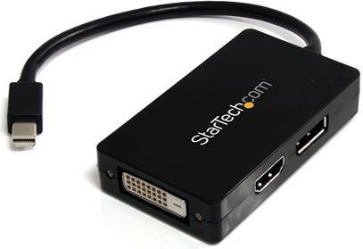 Adapter AV StarTech DisplayPort Mini - HDMI - D-Sub (VGA) - DVI-D czarny (MDP2DPDVHD) 1