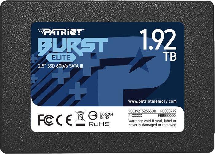 Dysk SSD Patriot Burst Elite 1.92 TB 2.5" SATA III (PBE192TS25SSDR) 1
