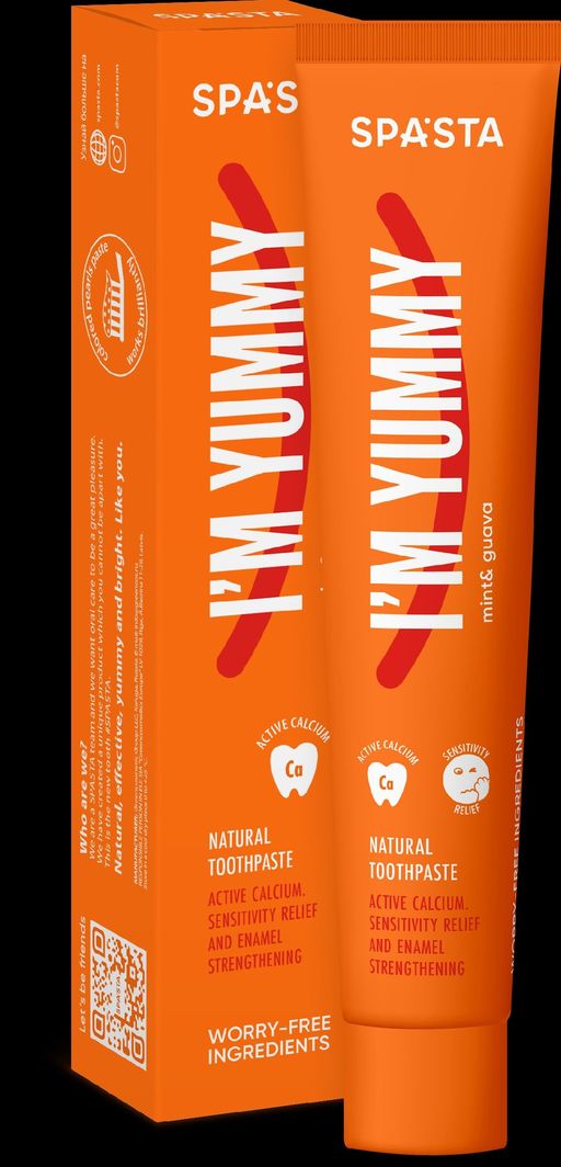 Ecodenta Naturalna pasta do zębów I'M YUMMY - aktywna redukcja nadwrażliwości i wzmocnienie szkliwa, 90 ml 1