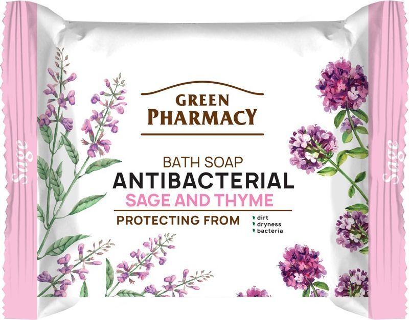 Green Pharmacy Antybakteryjne Mydło w kostce Szałwia i Tymianek 100g 1
