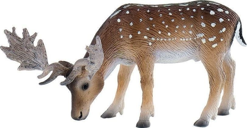 Figurka Bullyland Animal World - Jeleń czerwony gryzący trawę (64451) 1
