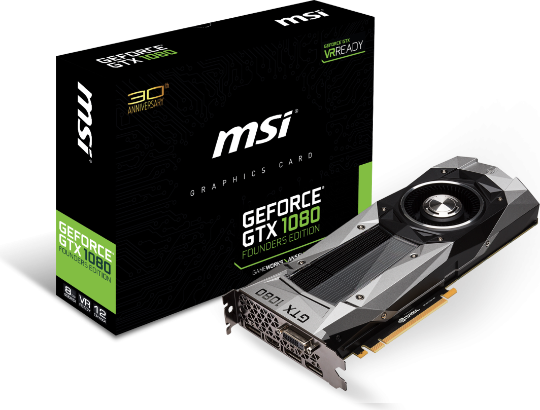 MSI GeForce GTX 1080 Founders Edition 8GB GDDR5X VR Ready