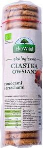 EkoWital Ciastka owsiane z owocami i orzechami BIO 250 g 1
