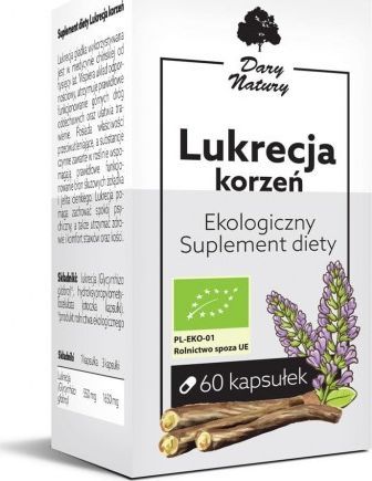 Dary Natury KORZEŃ LUKRECJI BIO 60 KAPSUŁEK (550 mg) DARY NATURY 1