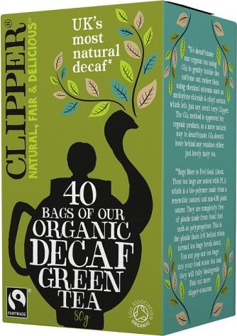 Clipper HERBATA ZIELONA BEZKOFEINOWA FAIR TRADE BIO 80 g (40 x 2 g) - CLIPPER 1