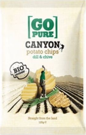 Go pure Chipsy z koperkiem i szczypiorkiem bezglutenowe BIO 125 g Go Pure 1