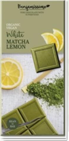 BIOBENJAMIN Czekolada wegańska biała z matcha i cytryną bezglutenowa BIO 70 g Benjamissimo 1