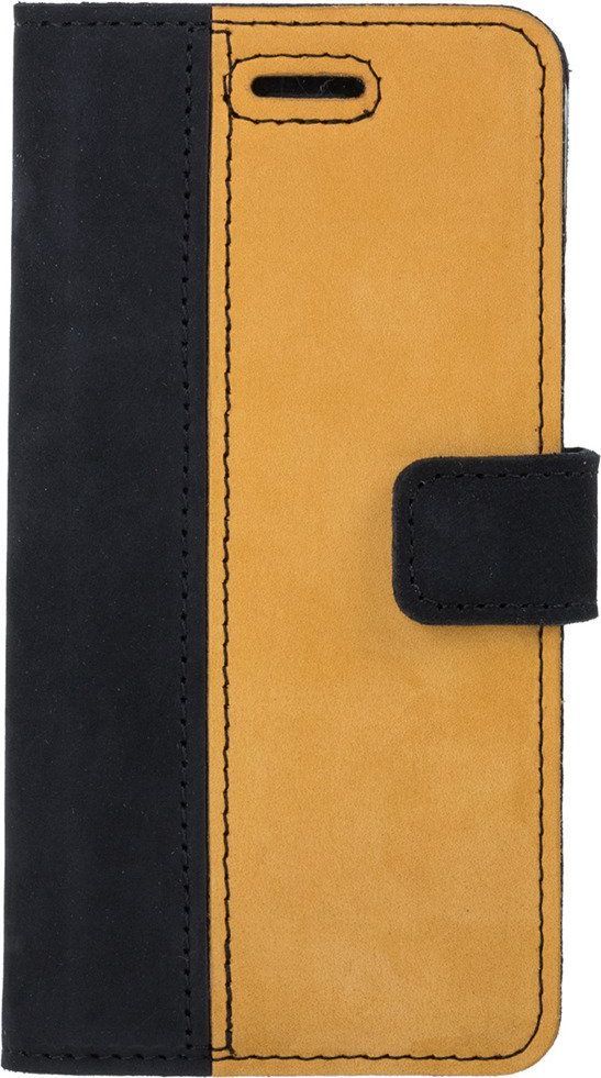 Surazo Etui na telefon Surazo ze skóry naturalnej Wallet case - Nubuk Czarny i Camel 1