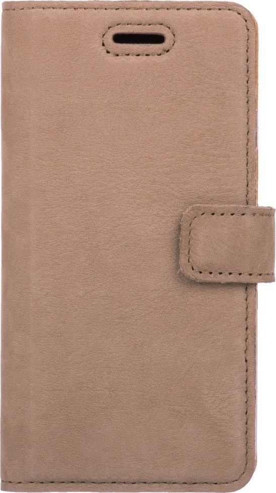 Surazo Etui na telefon Surazo ze skóry naturalnej Wallet case - Nubuk Beżowy 1