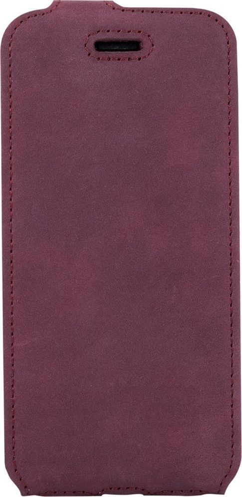 Surazo Futerał na telefon Surazo ze skóry naturalnej Flip case - Nubuk Burgund 1